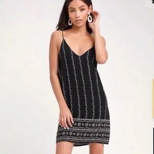 Jasmine Black Floral Print Toss On Tank Dress size M